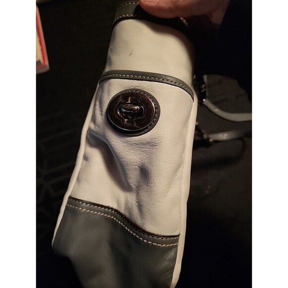 Coach Womens Handbag Satchel Shoulder Purse Grey Leather A1072-F13759  H2 - Picture 4 of 16